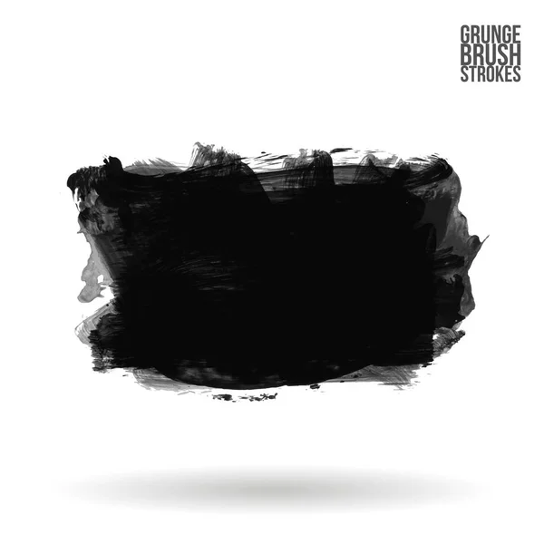 Grunge Negro Abstracto Pinceladas Vector Fondo — Vector de stock