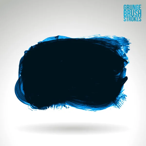 Abstract Black Blue Grunge Brush Strokes Vector Background — Stock Vector