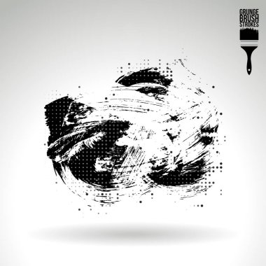 Soyut fırça vuruşları, vektör arka planı