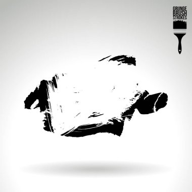 Soyut grunge fırça vuruşları, vektör arka plan