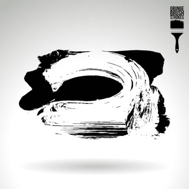 Soyut grunge fırça vuruşları, vektör arka plan