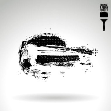 Soyut fırça vuruşları, vektör arka planı