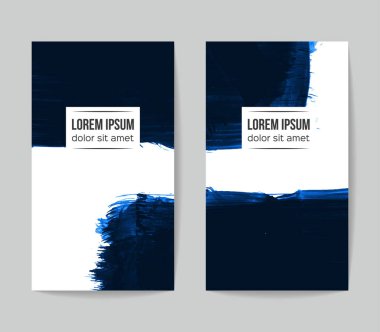 Soyut Mavi grunge fırça vuruşları, vektör arka plan