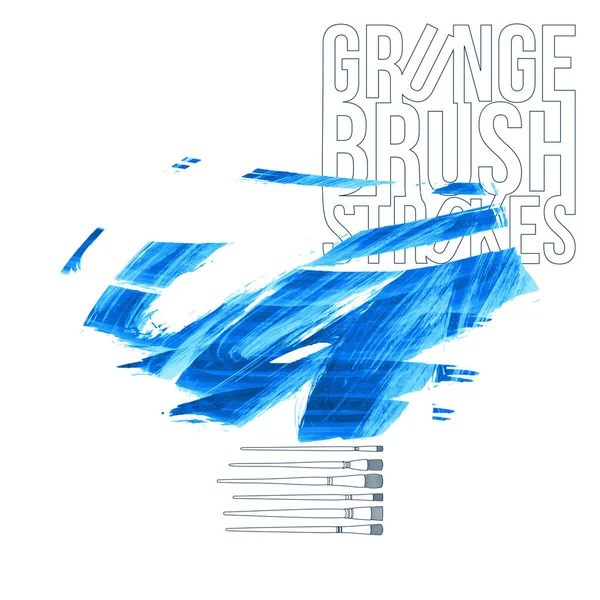 Abstract Grunge Brush Strokes Vector Background — Stock Vector