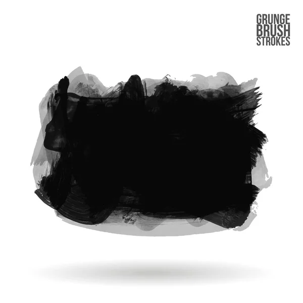 Grunge Negro Abstracto Pinceladas Vector Fondo — Vector de stock