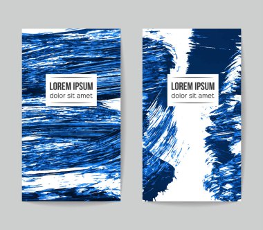 Soyut Mavi grunge fırça vuruşları, vektör arka plan