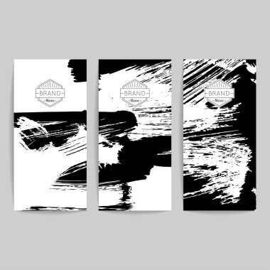 Soyut grunge fırça vuruşları, vektör arka plan