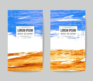 Soyut grunge fırça vuruşları, vektör arka plan