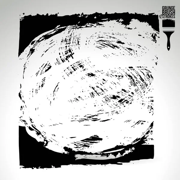 シンプルな抽象的な黒と白のブラシスプラッシュ ベクトルバナー — ストックベクタ