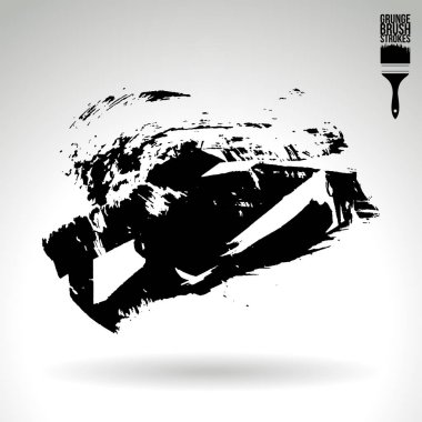 fırça vuruş siyah vektör arka plan