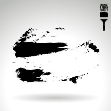 Soyut grunge fırça vuruşları, vektör arka plan
