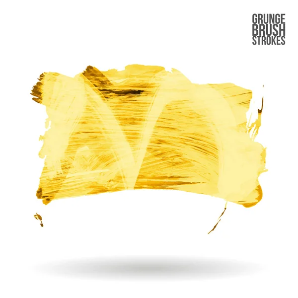Абстрактні Жовті Мазки Пензля Векторний Фон — стоковий вектор