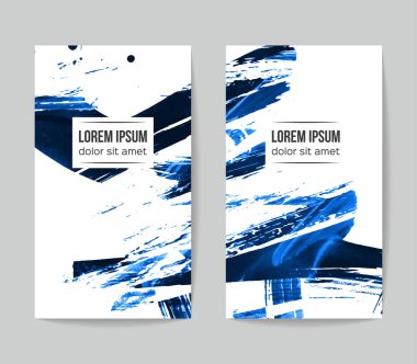 Soyut grunge fırça vuruşları, vektör arka plan