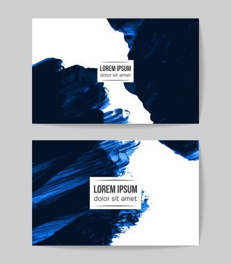 Soyut Mavi grunge fırça vuruşları, vektör arka plan