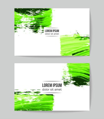 soyut yeşil grunge fırça darbeleri, vektör arka plan