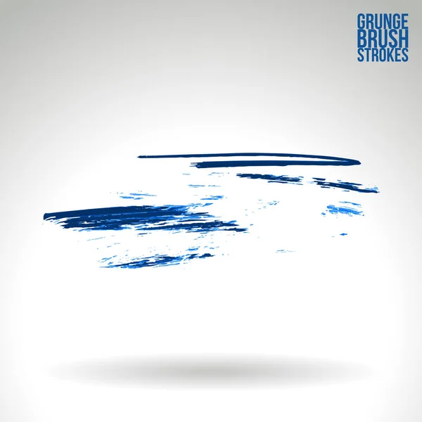 Abstract Blue Grunge Brush Strokes Vector Background — Stock Vector