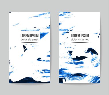 Soyut grunge fırça vuruşları, vektör arka plan