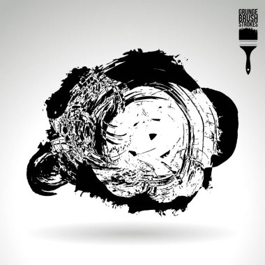 Soyut grunge fırça vuruşları, vektör arka plan