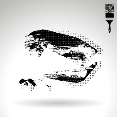 Soyut fırça vuruşları, vektör arka planı