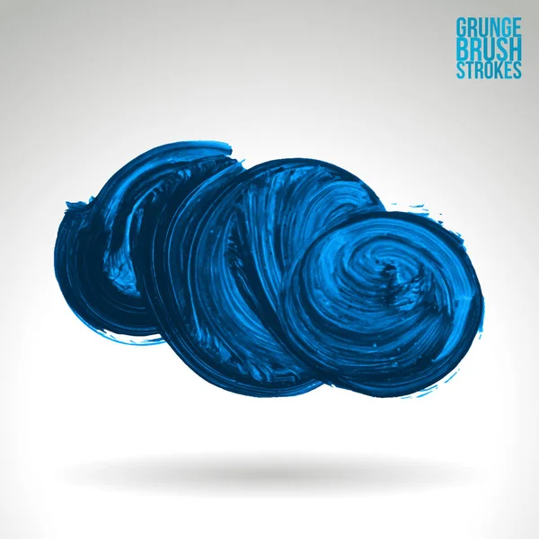 Abstrato Azul Grunge Pinceladas Fundo Vetorial —  Vetores de Stock