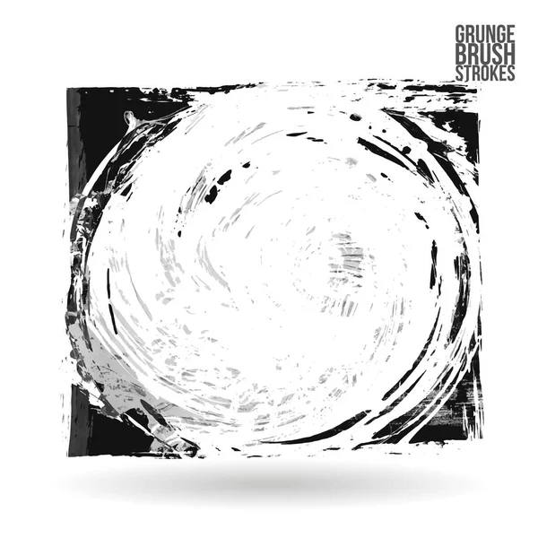 Pinceau Abstrait Noir Blanc Éclaboussures Bannière Vectorielle — Image vectorielle