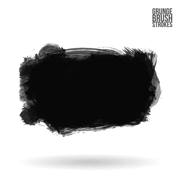 Abstract Black Grunge Brush Strokes Vector Background — Stock Vector
