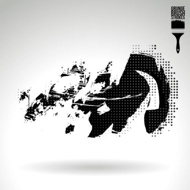 Soyut fırça vuruşları, vektör arka planı