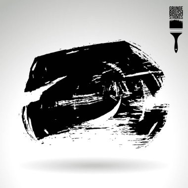 fırça vuruş siyah vektör arka plan
