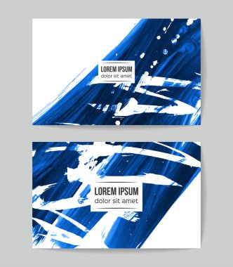 Soyut Mavi grunge fırça vuruşları, vektör arka plan