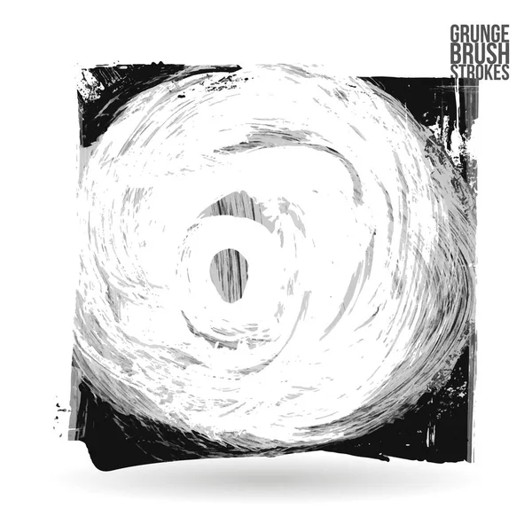 Pinceau Abstrait Noir Blanc Éclaboussures Couverture Bannière Vectorielle — Image vectorielle
