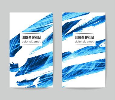 Soyut grunge fırça vuruşları, vektör arka plan