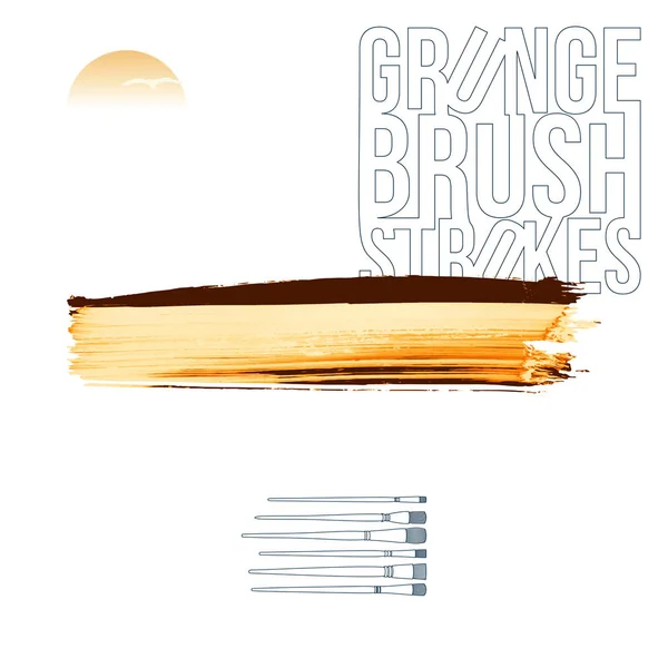 Abstract Grunge Brush Strokes Background Vector Illustration — Stock Vector