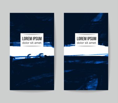 Soyut Mavi grunge fırça vuruşları, vektör arka plan