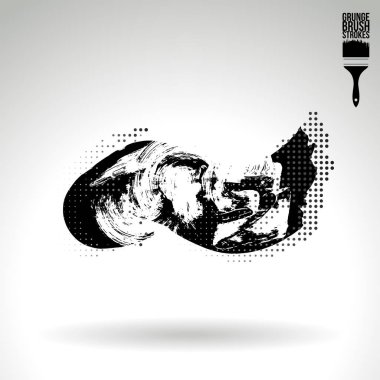 Soyut fırça vuruşları, vektör arka planı