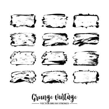 Soyut grunge fırça vuruşları, vektör arka plan