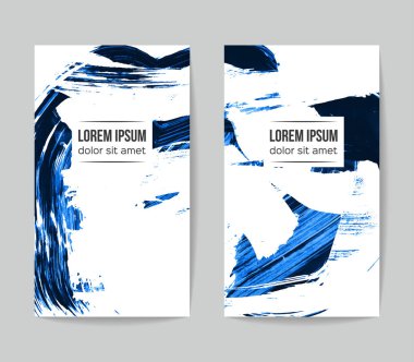 Soyut grunge fırça vuruşları, vektör arka plan