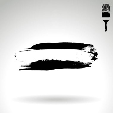 Soyut grunge fırça vuruşları, vektör arka plan