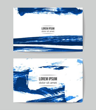 Soyut Mavi grunge fırça vuruşları, vektör arka plan