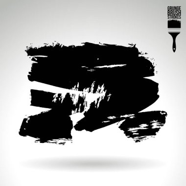 Soyut grunge fırça vuruşları, vektör arka plan