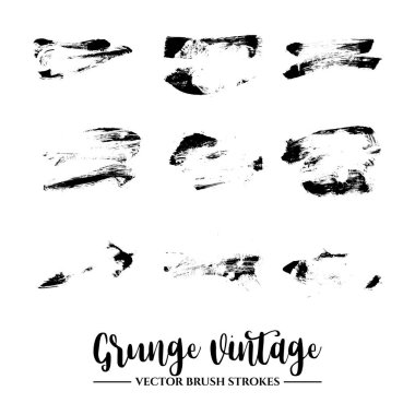 Soyut grunge fırça vuruşları, vektör arka plan