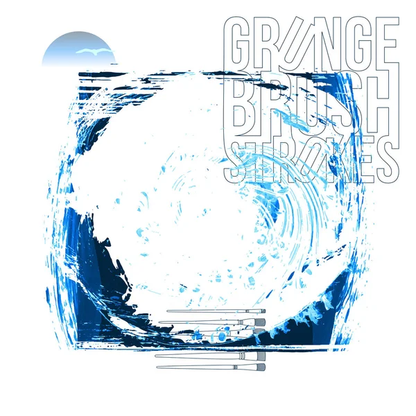 Absztrakt Grunge Ecset Stroke Vektor Háttér — Stock Vector