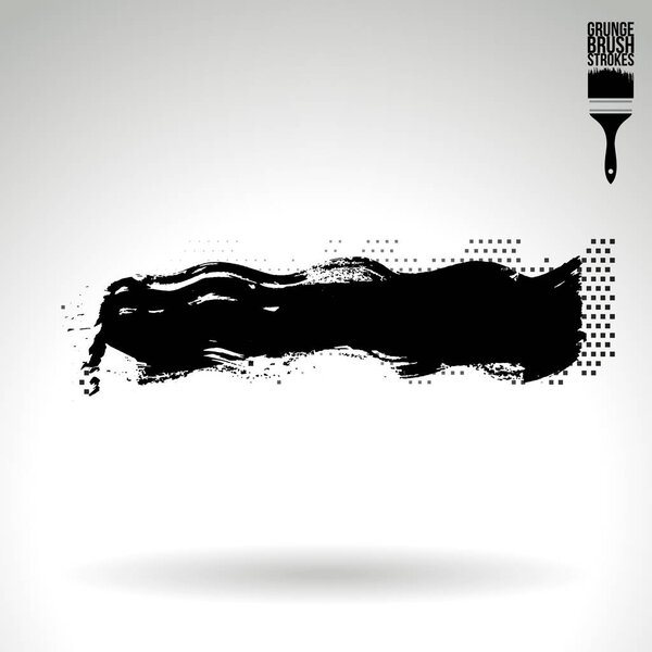 Абстрактные мазки кистью, векторный фон
