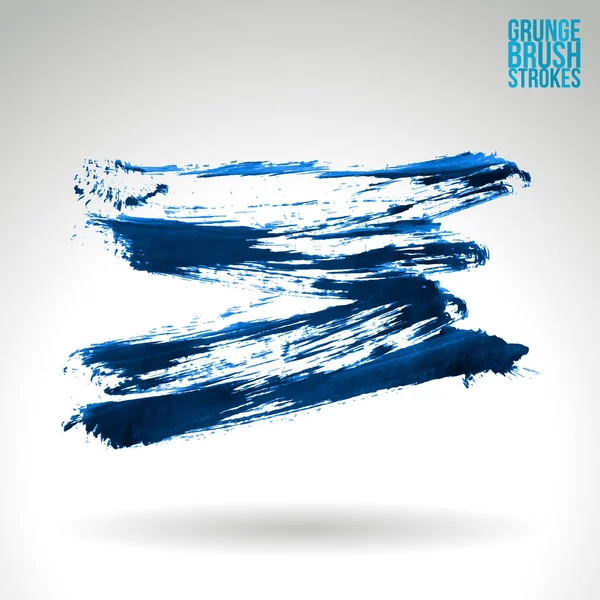 Abstract Blue Grunge Brush Strokes Vector Background — Stock Vector