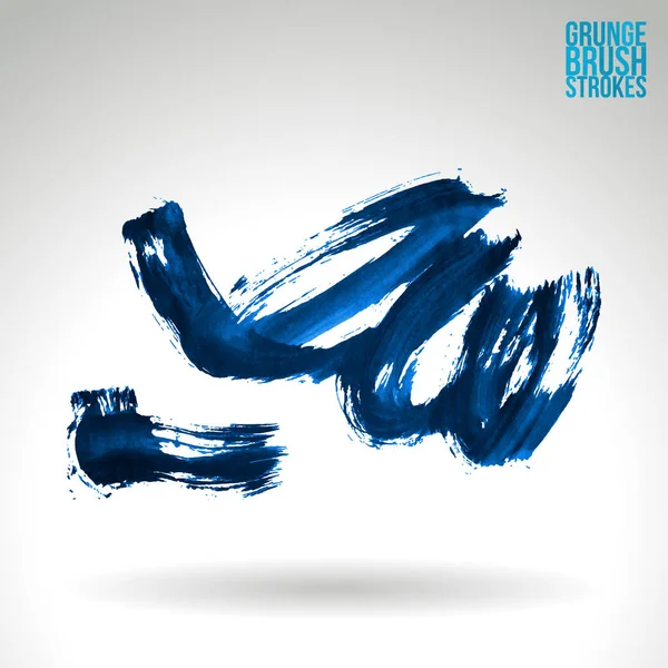 Abstract Blue Grunge Brush Strokes Vector Background — Stock Vector