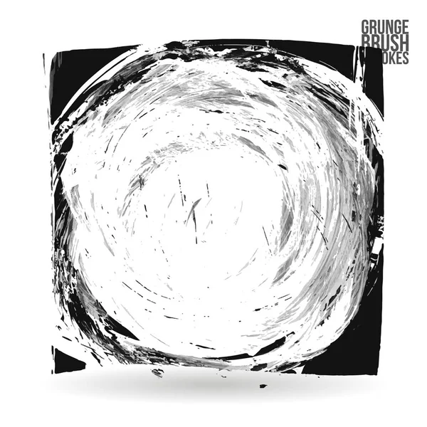 Pinceau Abstrait Noir Blanc Éclaboussures Bannière Vectorielle — Image vectorielle