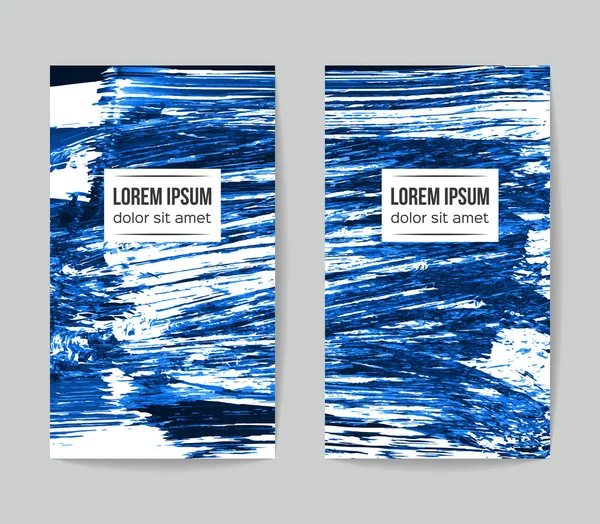 Soyut Mavi grunge fırça vuruşları, vektör arka plan