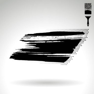 Soyut grunge fırça vuruşları, vektör arka plan