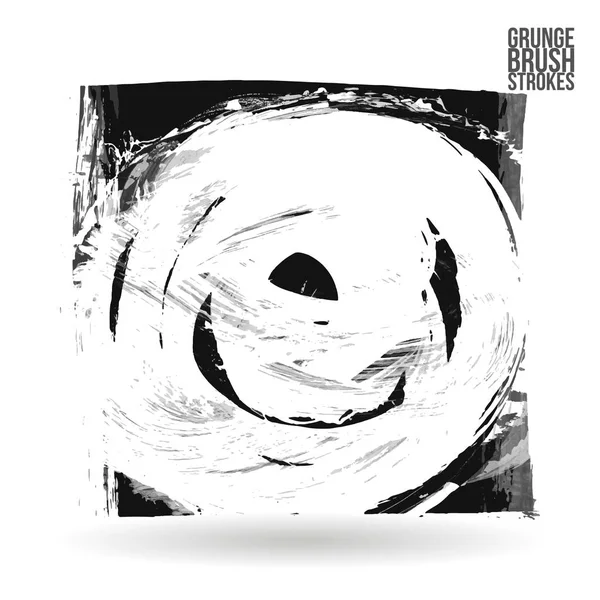 Pinceau Abstrait Noir Blanc Éclaboussures Couverture Bannière Vectorielle — Image vectorielle