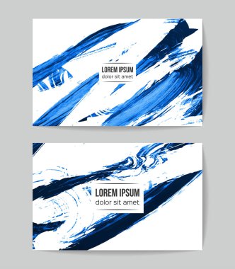 Soyut Mavi grunge fırça vuruşları, vektör arka plan