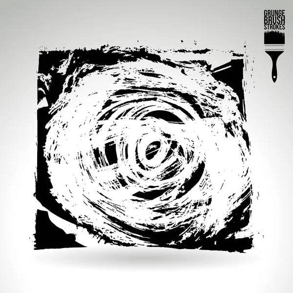 抽象的な黒と白のブラシのスプラッシュ ベクトルバナー — ストックベクタ